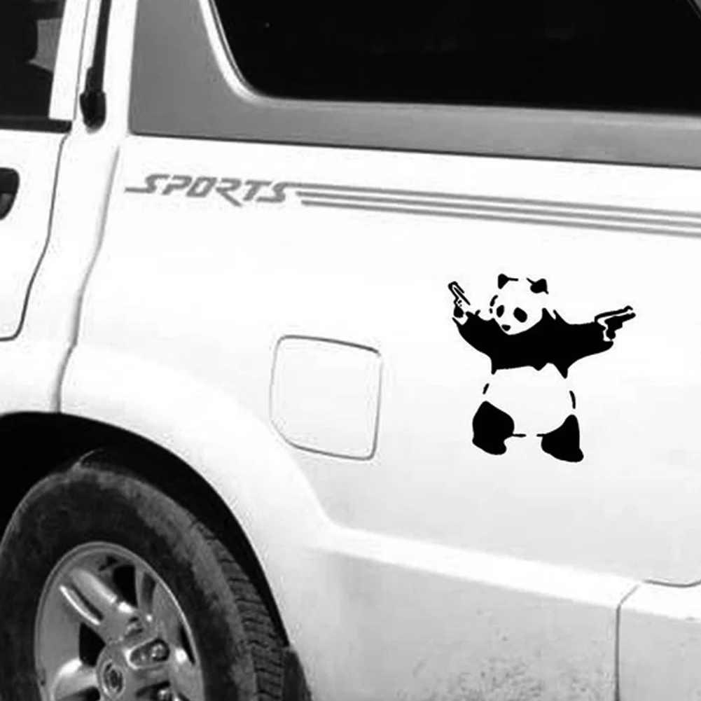 Новый черный мультфильм Кунг фу наклейка панда на машину Водонепроницаемая