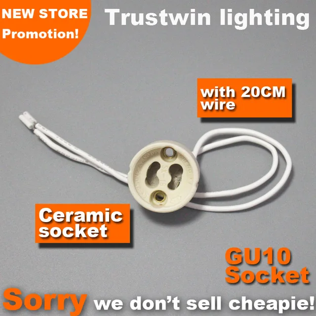 4 шт./лот керамическая розетка GU10 1 шт. проводной разъем керамический держатель