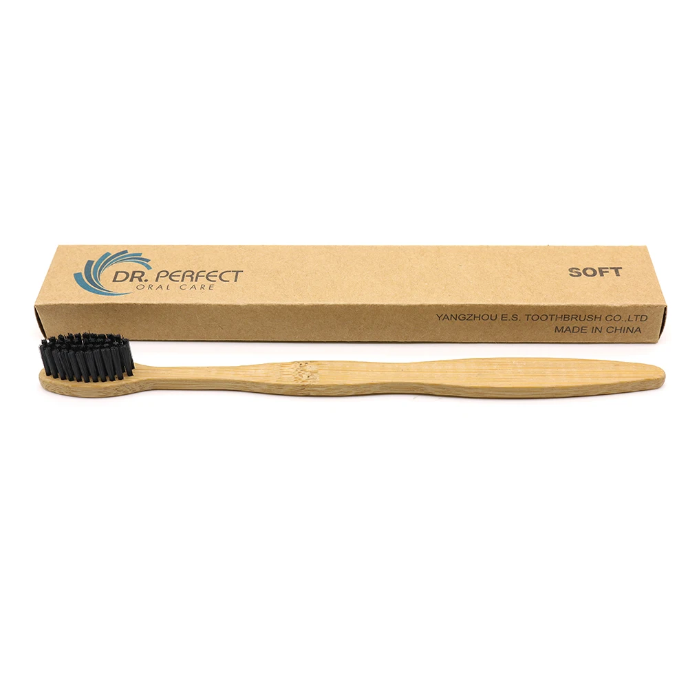 Бамбуковая зубная щетка DR.PERFECT 100 шт./лот мягкая Экологически чистая деревянная