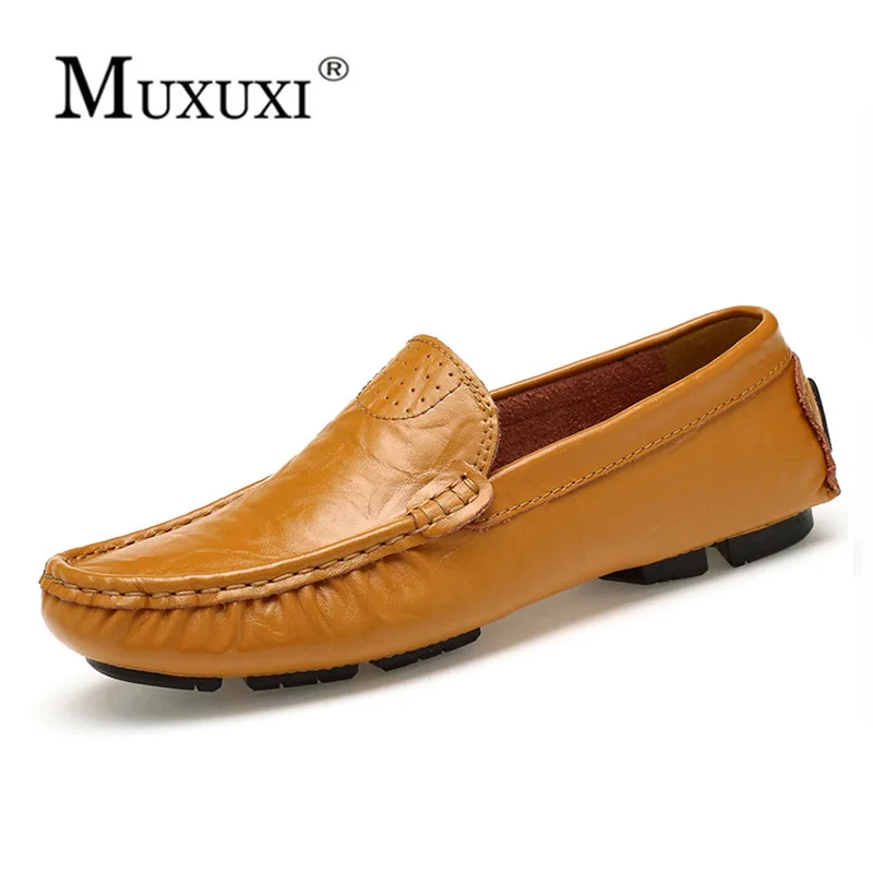 New arrival high quality genuine leather comfortable casual shoes men loafers soft breathable flats driving big size | Обувь