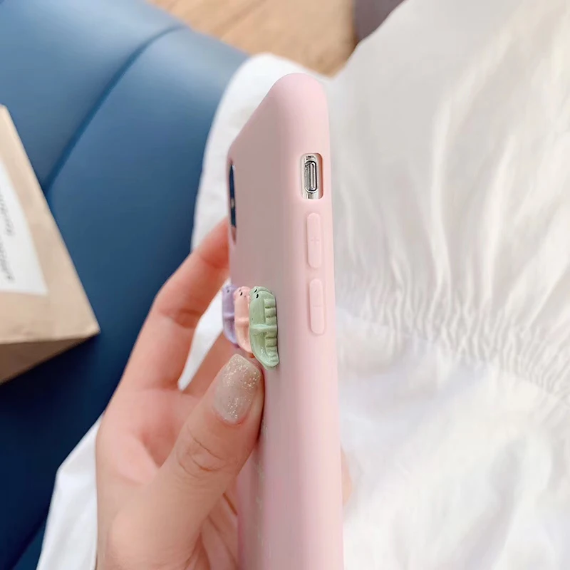 Милый мягкий силиконовый чехол с 3D крокодиловым принтом для iphone 7 8 6 plus X XR XS MAX samsung