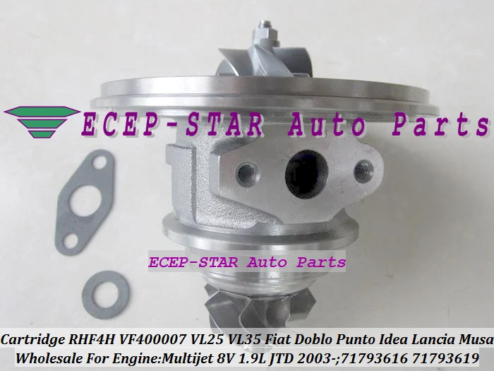 Бесплатная доставка турбокартридж CHRA RHF4H VF400007 VL25 VL35 71793616 71793619 для FIAT Doblo Punto 2 Idea