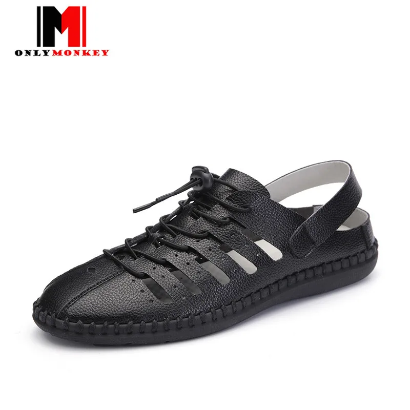 ONLYMONKEY Летом Англия Моды для Мужчин Повседневная Обувь Узелок Открытый Прогулки