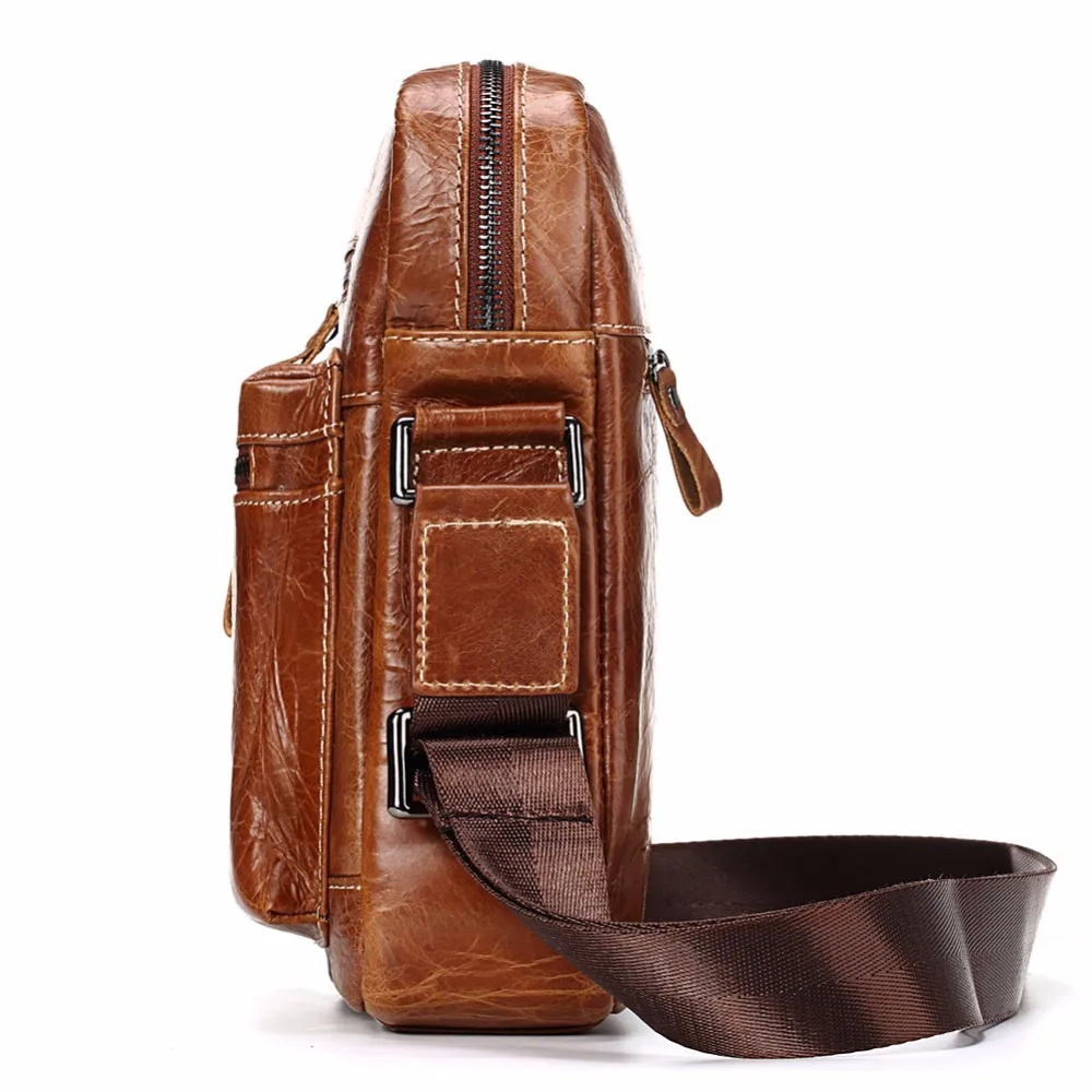 GZCZ мужские сумки из натуральной кожи через плечо Небольшая повседневная сумка