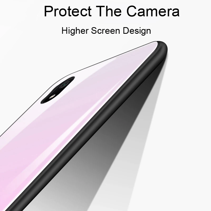 Чехол из закаленного стекла для Xiaomi Redmi 7A 7a градиентный цвет задняя крышка 7 A
