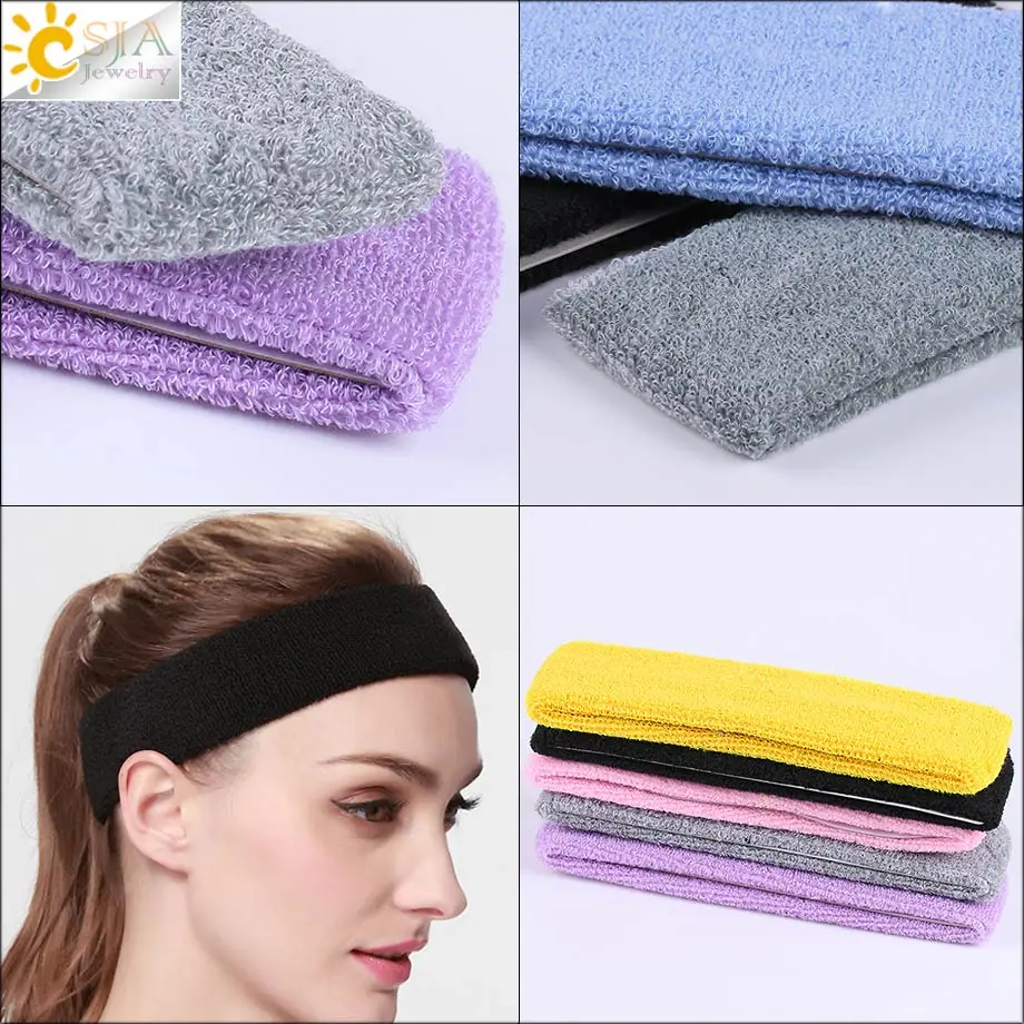 Мужская хлопковая эластичная повязка на голову CSJA для спортзала спорта