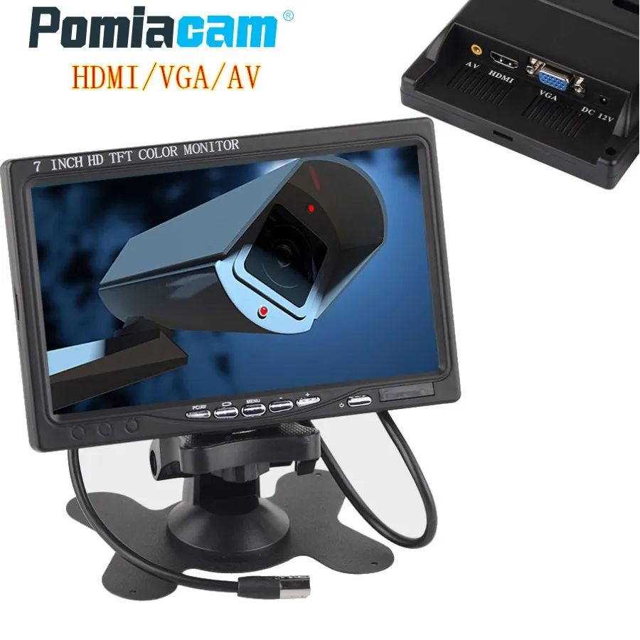 7 дюймовый цветной TFT ЖК монитор для телевизора Raspberry Pi 3 1024x600 HD автомобильный