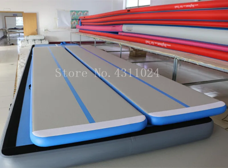 Купить Бесплатная доставка, партиями по 6x1x0,2 м надувные гимнастические матрасы надувной воздушный трек коврик тренажерный зал и сушить в стиральн...