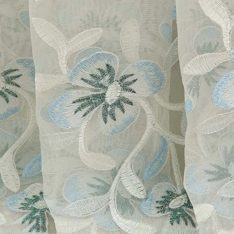 Color 1 Tulle Европейский Роскошный вышитый полый занавес для гостиной, Прошитый тканевый занавес s для спальни, занавес s M006-40 - Цвет: Color 1 Tulle