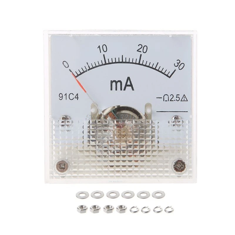 Класс 2,5 Точность DC 20mA 30mA 50mA 100mA 200mA 300mA 500mA 0-1A 2A 3A 5A 10A амперметр переменного тока аналоговые Панель Амперметр 91C4