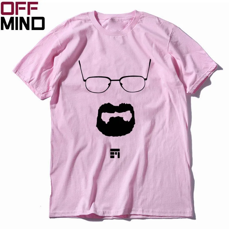 BR0131OM-PINK OFFMIND, хлопок, короткий рукав, heisenberg, Мужская футболка, летняя, свободная, breaking bad, Мужская футболка, крутая футболка, футболки BR0131 - Цвет: BR0131OM-PINK