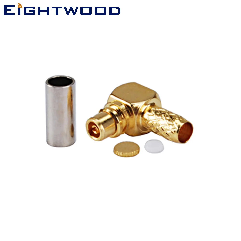 Eightwood 5 шт. RP MMCX Jack штекер РЧ коаксиальный разъем правый угол для LMR100 RG174 RG 316 кабель