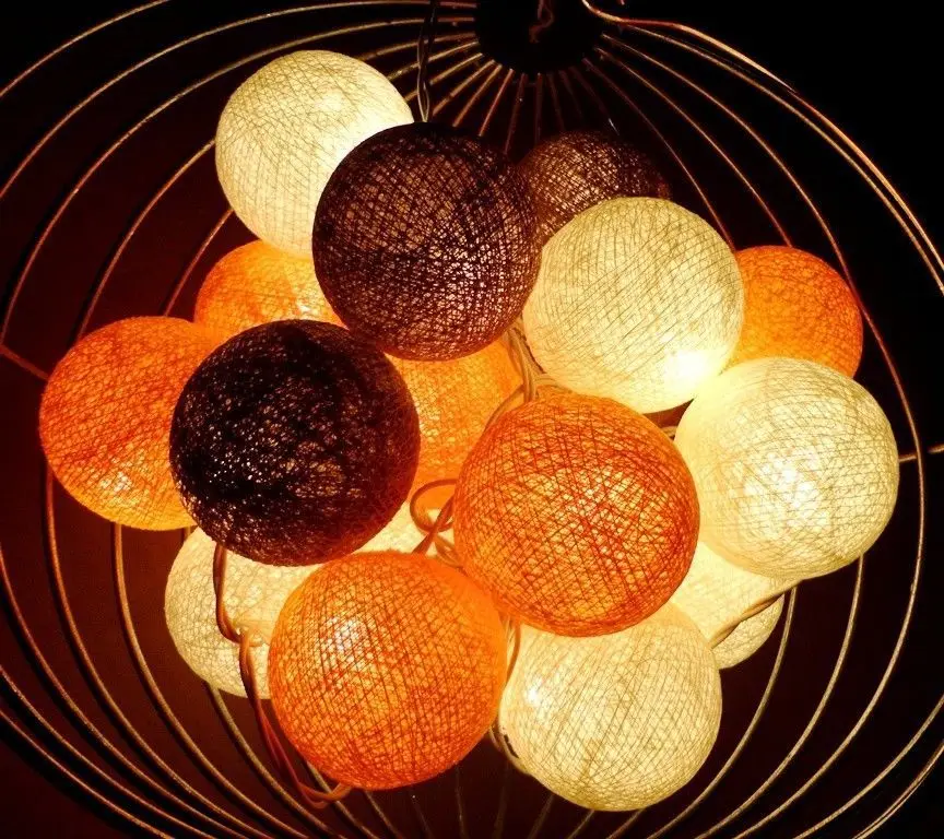 Карамель в винтажном стиле оранжевый тон 20 шт./компл. ватным тампоном гирлянды