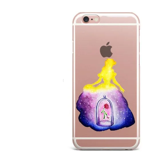 Красавица и Чудовище принц принцесса романтические розы цветы Силиконовый ТПУ