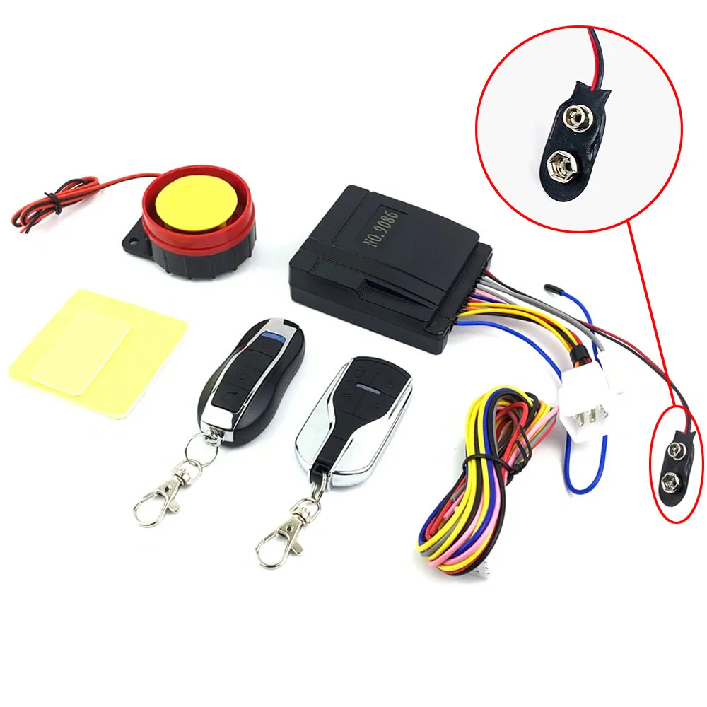 12v мотоцикл сигнализация Системы Рог скутер дистанционного Управление запуска двигателя Автозапуск анти-линии разреза Универсальный мото Alarme Динамик