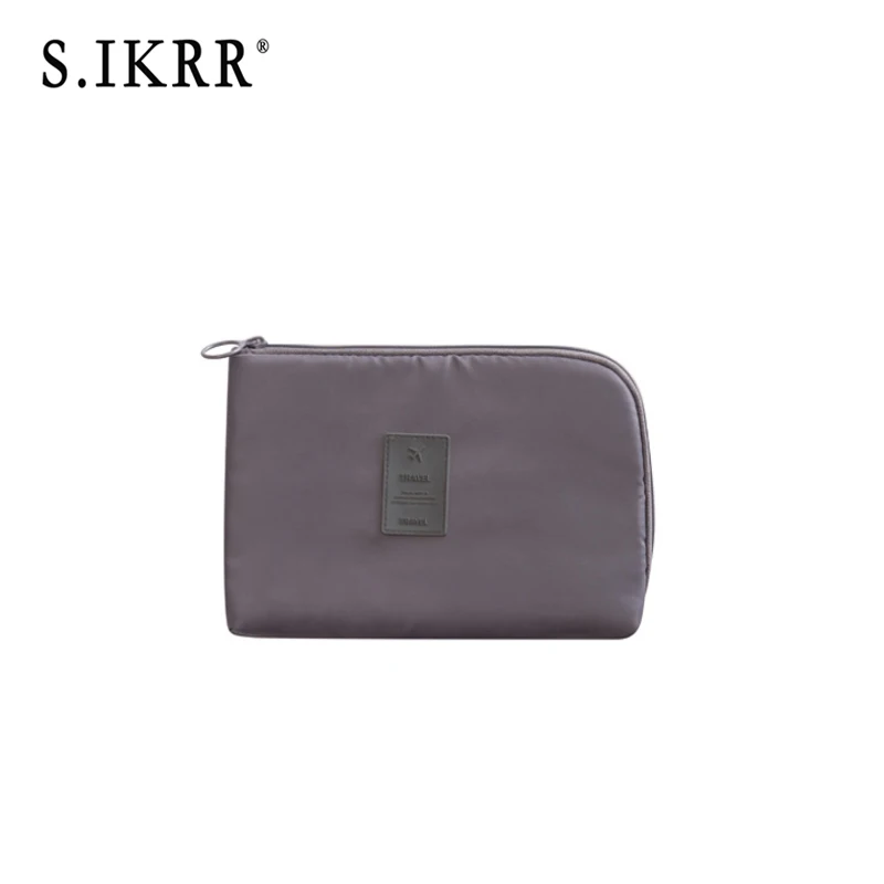 Style1-Gray S. IKRR Женская портативная дорожная сумка, упаковка кубиков, многофункциональные аксессуары, Цифровое зарядное устройство, органайзер, маленькая сумка, многоцветная - Цвет: Style1-Gray