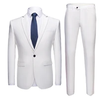 2019 mens high quality fashion slim business casual groomsman suits 2 pieces tuxedo wedding terno suit for men jacket pants set