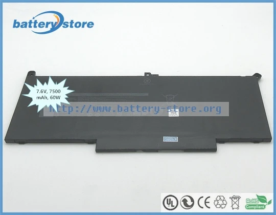 Бесплатная доставка подлинный аккумулятор 7 6 В 60 Вт F3YGT 2X39G DM3WC для DELL Latitude 12 7000