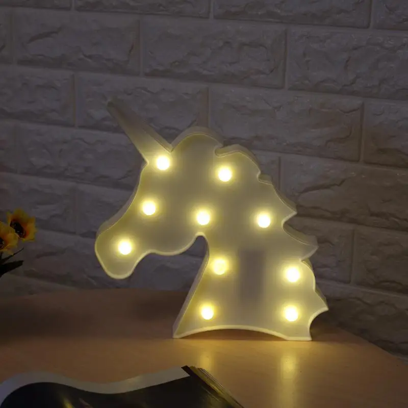 Светодиодный ночник Unicornio вечерние 3D Настольные лампы в виде единорога новинка