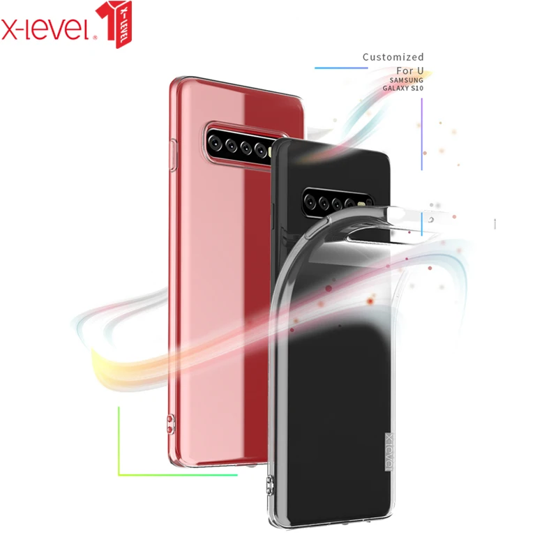 X Level мягкий прозрачный чехол для Samsung Galaxy S10 S10e ультратонкий из ТПУ Plus s10 +|Бамперы| |