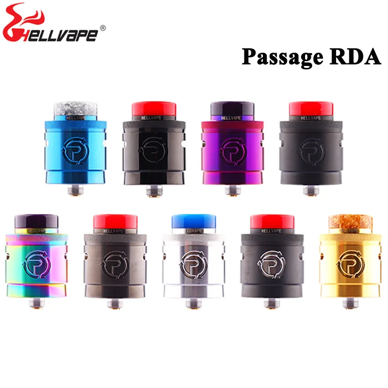 Оригинальный helvape Passage RDA бак 24 мм электронная сигарета атомайзер 2 пост с 510 BF Squonk