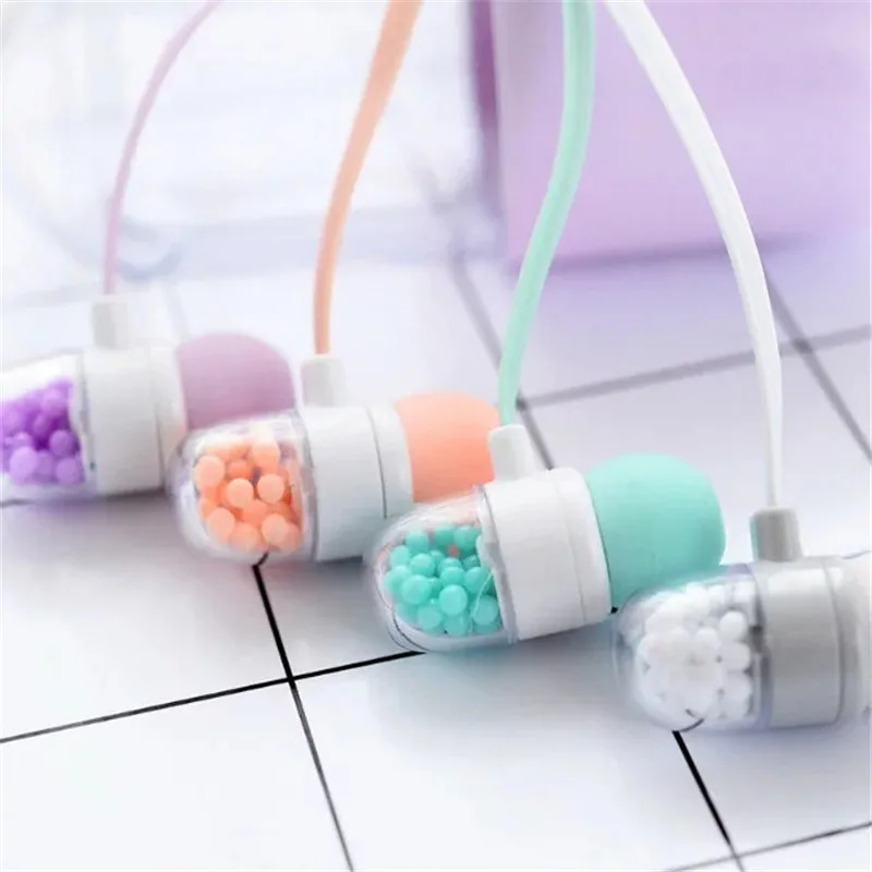 Новинка 2017 года Pill милые наушники-вкладыши Карамельный цвет девушка наушники