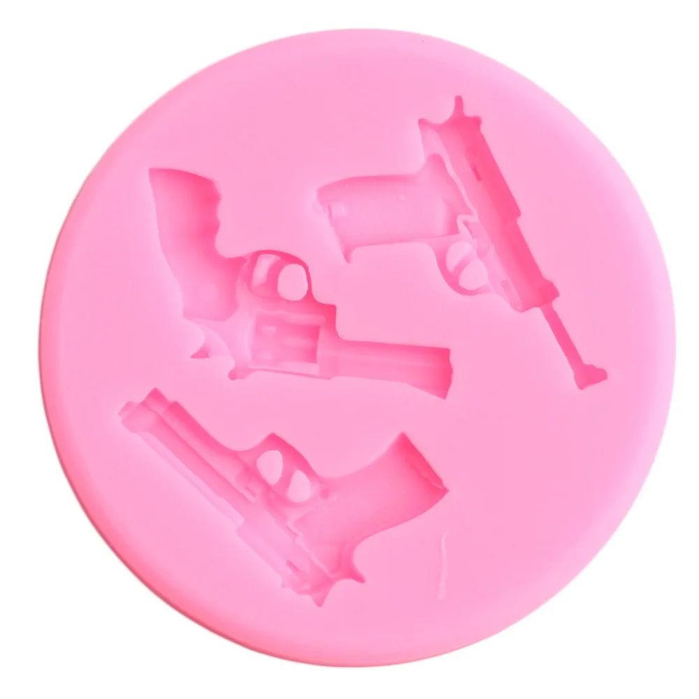 3D детский игрушечный пистолет силиконовая форма кекс сделай сам Topper Fondant формы