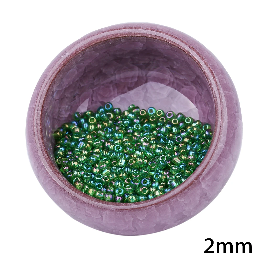 2 мм 1000 шт/партия стеклянные бусины для изготовления бижутерии рукоделия DIY