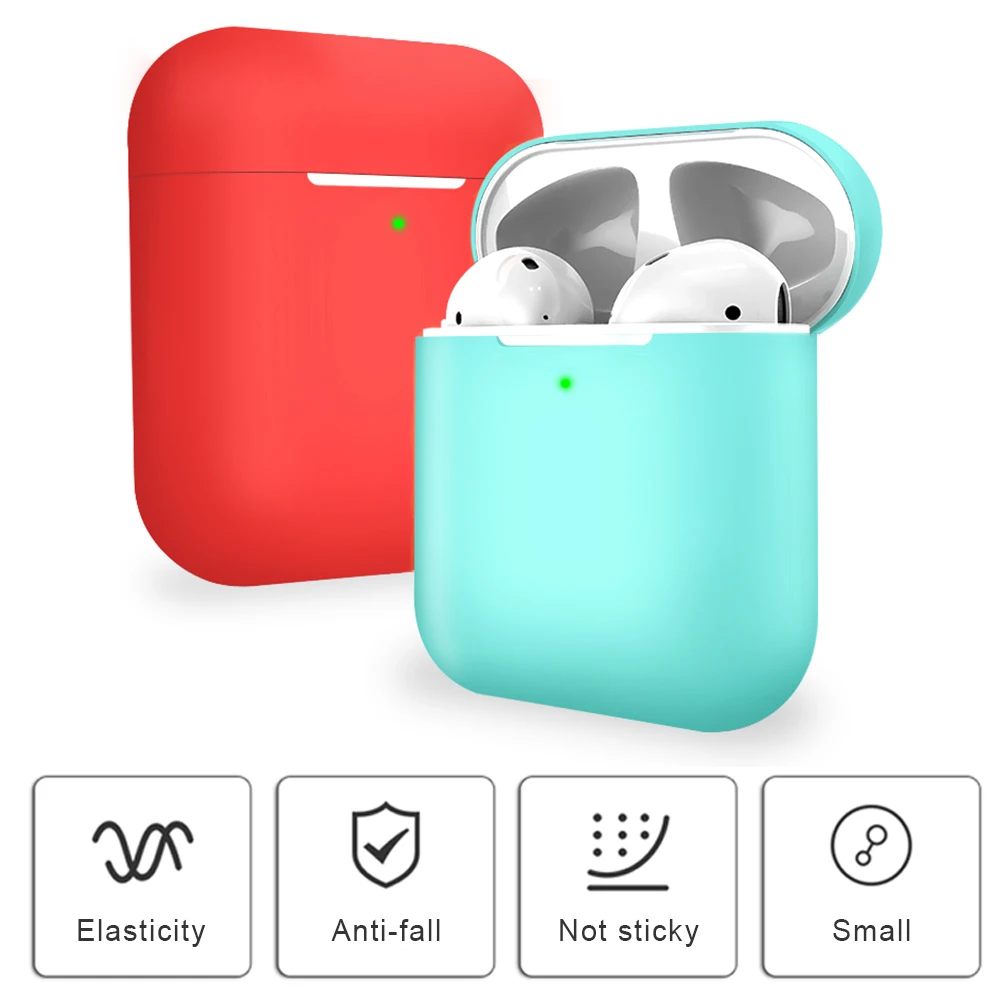 Чехол для наушников Apple AirPods 2 силиконовый чехол беспроводных Bluetooth Air Pods защитный