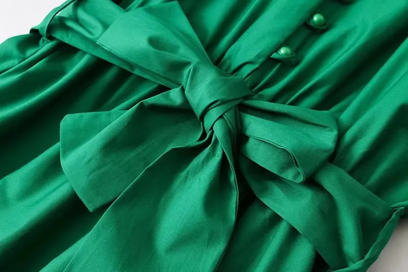 Женские летние платья 2020 зеленое платье с V образным вырезом коротким рукавом и