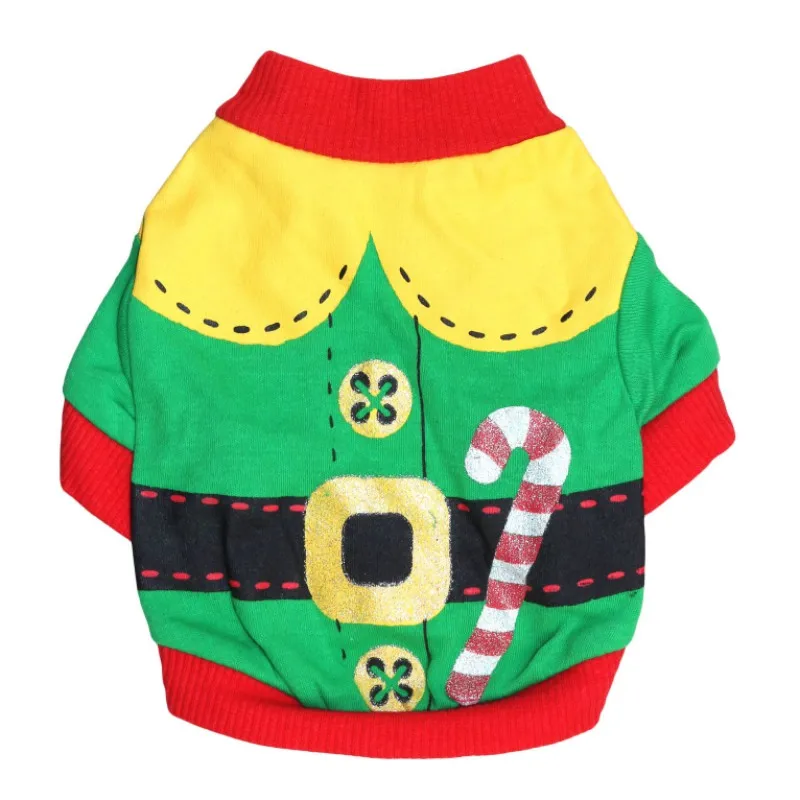 XS/S/M/L красная одежда для собак рождественский костюм с героями мультфильмов