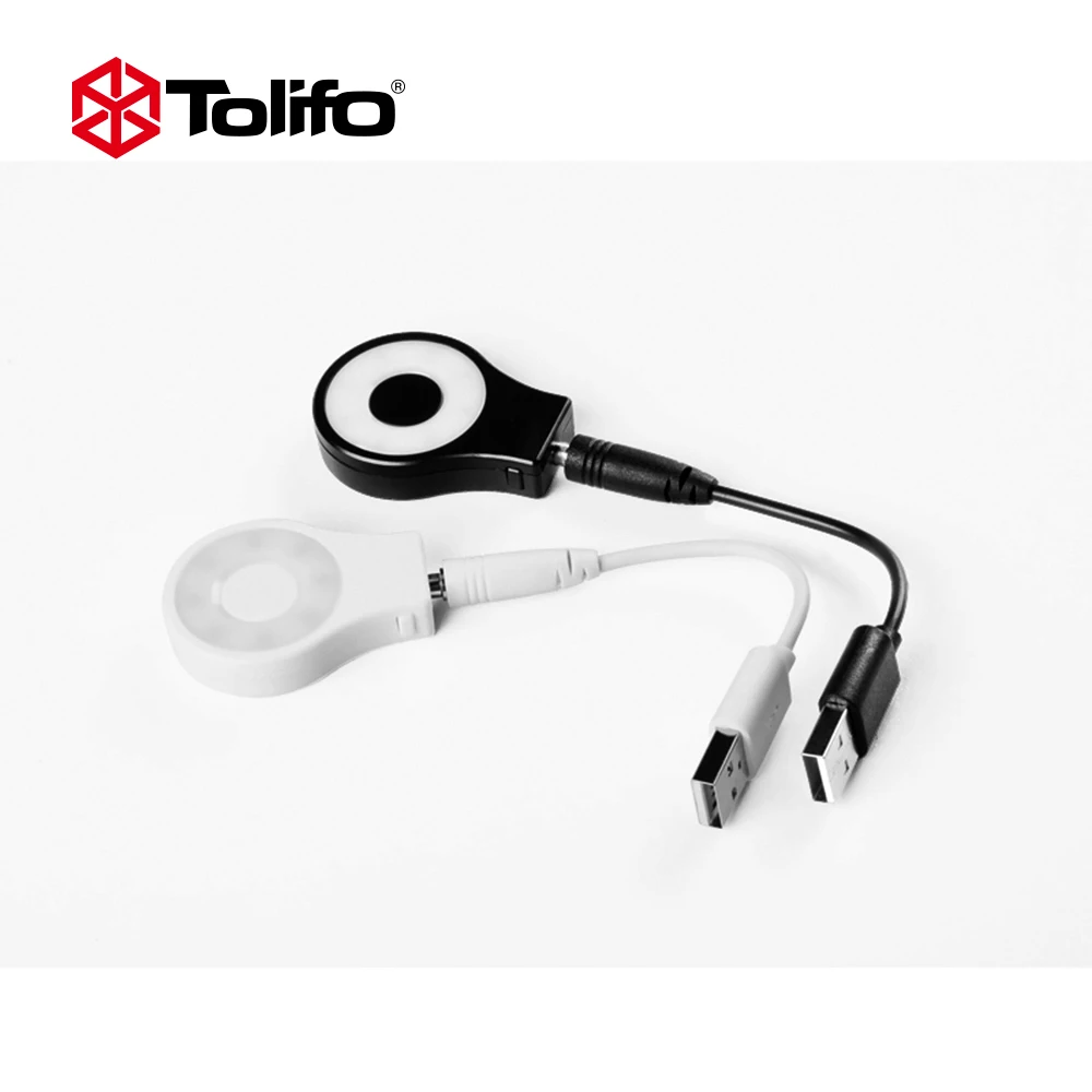 Светодиодный кольцевой светильник Tolifo HF0801 8 светодиодов 4 режима перезаряжаемый
