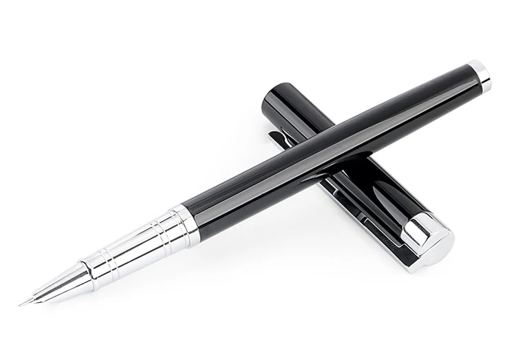 Роскошная брендовая перьевая ручка Jinhao из платиновой стали с серебристым металлическим наконечником с капюшоном для офиса и школы