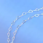 Цепочка из серебра 925 пробы с сердечком, 1 шт., 18 дюймов
