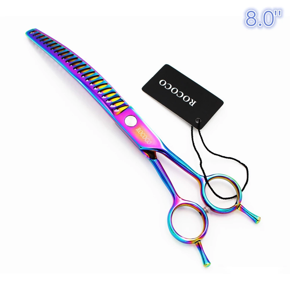 

6.5" 7" 8 inch Pet Downward Curved Thinning Scissors Professional Dog Shark Thinning Shears Cat Grooming Clipper Hair Cut Tools
