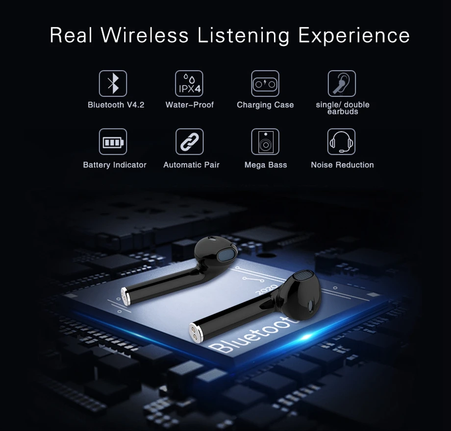 Langsdom T7 мини беспроводные наушники Bluetooth наушники с зарядной коробкой настоящие беспроводные наушники Bluetooth гарнитуры для телефонов
