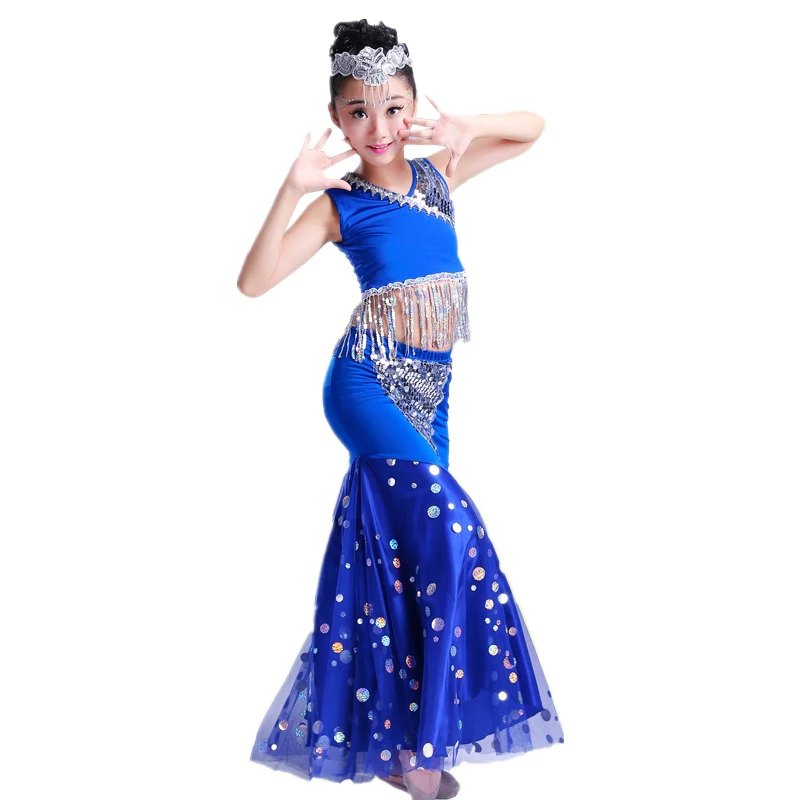 Дай танцы одежда для взрослых женщин танец Тонкий костюмы павлина этнические