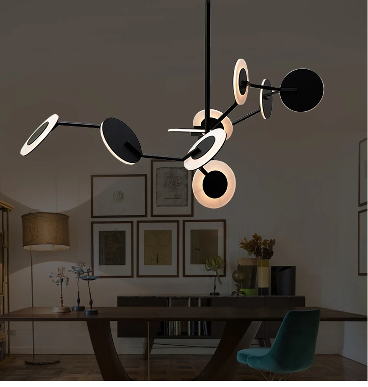Eusolis алюминиевый акриловый кулон освещение Lustres De Sala Luces Decorativas Lustre Pendente Para Quarto