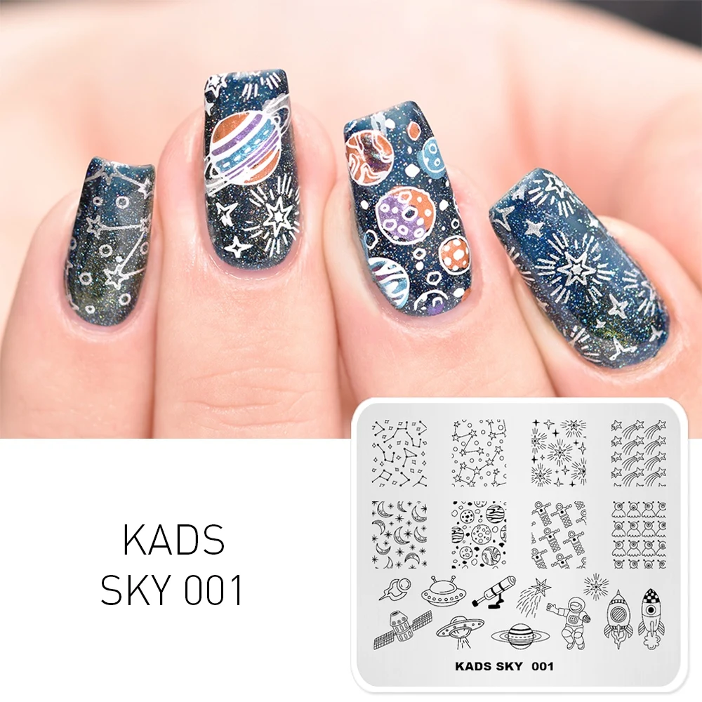 Rolabling Sky Space Star Moon космический корабль шаблон изображения трафарет Красота Инструменты художественный штамп с изображением для ногтей штамп пластины