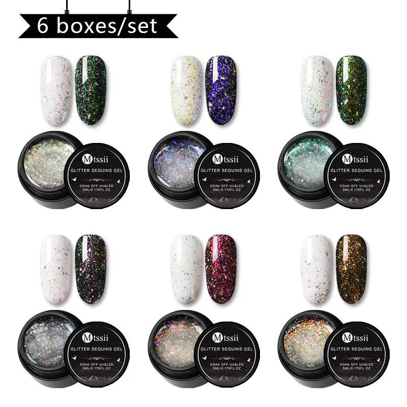 ZH03090 Mtssii блеск для губ Хамелеон Гель-лак UV Soak Off Nail Art Лак Стойкий цвет покрытие живопись гель 5 мл гель для ногтей с блестками лак - Цвет: ZH03090