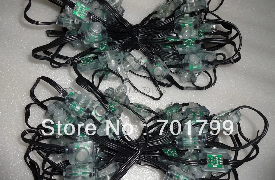 100pcs DC12V input WS2811 LED pixel light with all black wire IP68 ratedwith epoxy resin filled | Лампы и освещение