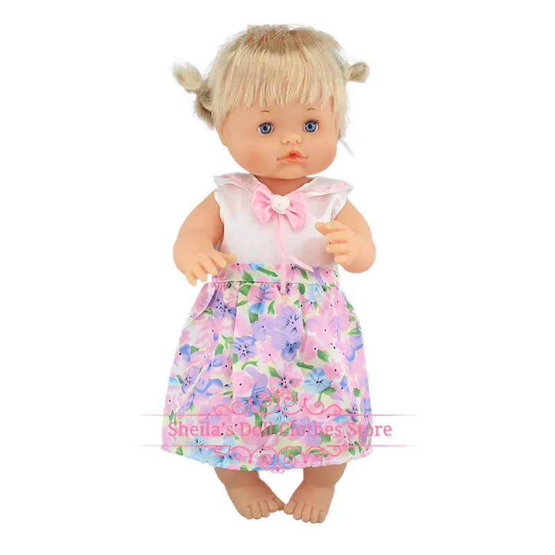 Новая Милая одежда, Размеры: 40 см 41 см Nenucos кукла Nenuco Ropa y su Hermanita фиолетовая футболка с длинным рукавом в фиолетовый горошек брюки для девочек со шляпой
