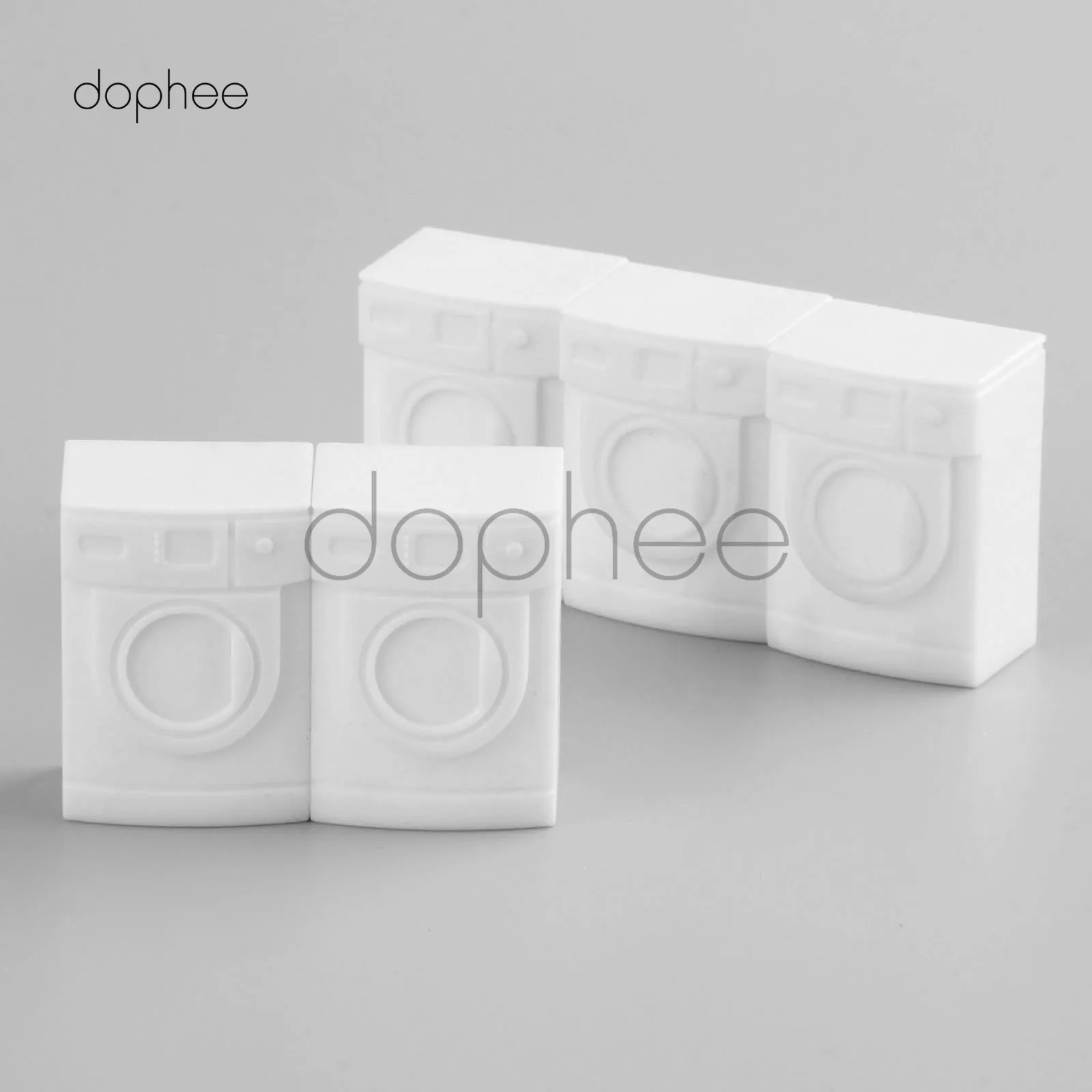 Dophee 10 шт. белая пластиковая стиральная машина модельные весы 1:25 70 мм настольная