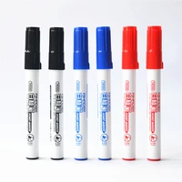 6 pcs black blue red color liner marker pens 2mm whiteboard pen stationery office material school supplies papelaria fb904