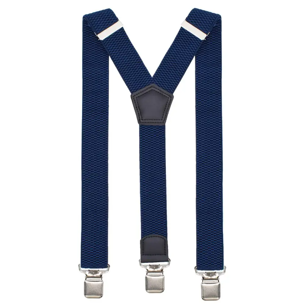Подтяжки 1 1/2 дюйма для мужчин полиэстер регулируемый эластичный пояс с 3