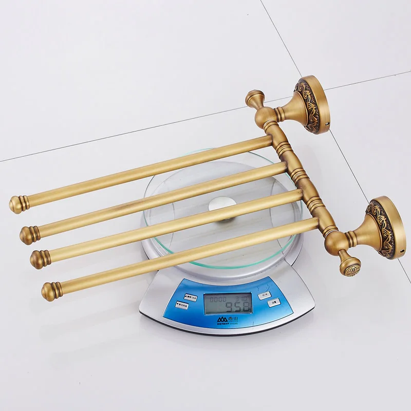 Античная латунная вешалка для полотенец ванной комнаты настенное крепление