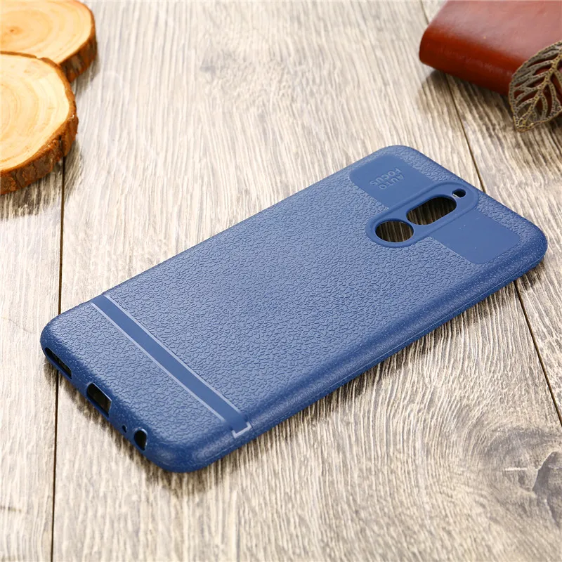 Чехол для Huawei Mate 10 Lite Honor 9 с цветным кожаным лицевым покрытием Силиконовый ТПУ