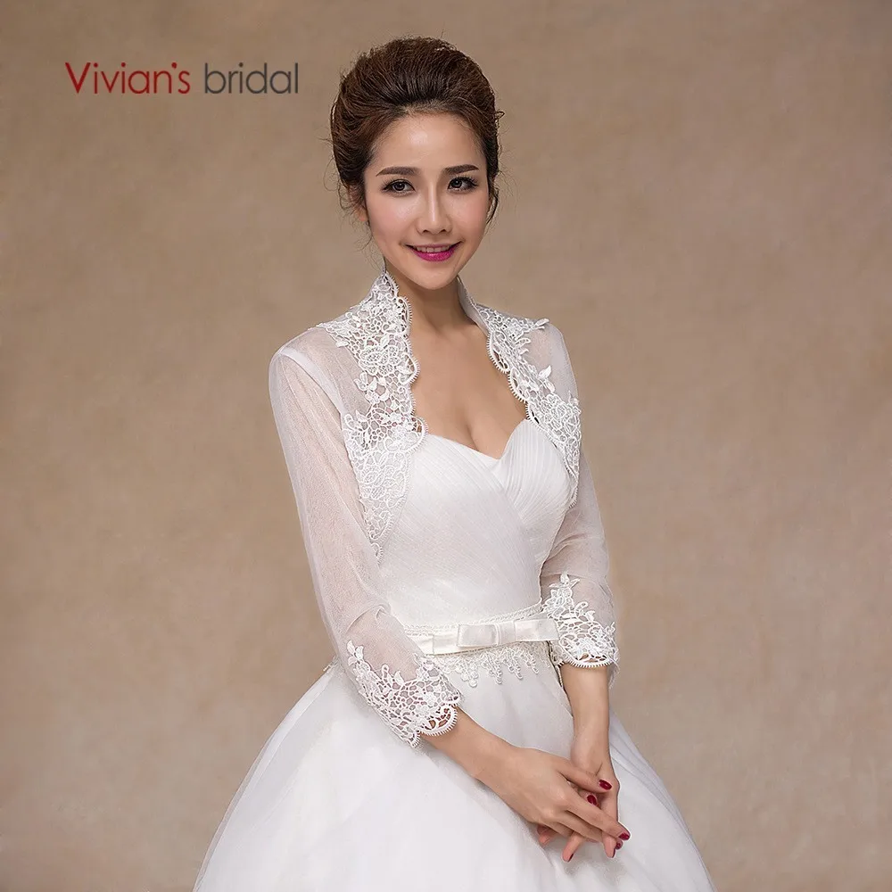 Женское платье для свадьбы Vivian's белая/красная накидка с рукавом три четверти