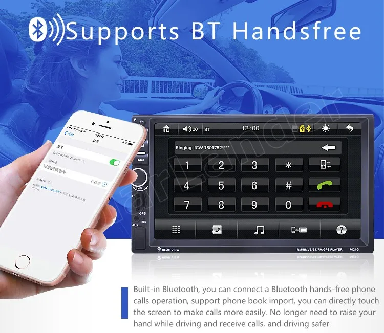 Автомобильный Авторадио Стерео аудио MP5 радио кассетный плеер Bluetooth FM 2 Din 7 дюймов