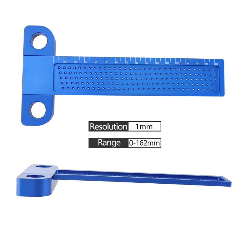 160 мм T линейка Деревообработка скрещенные ступни отверстие калибр алюминиевый